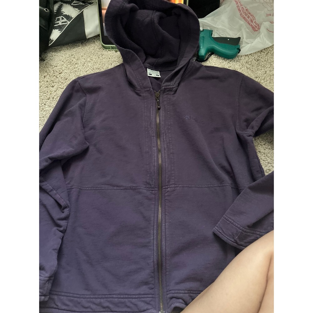Vintage Columbia Hoodie Zip Up Purple Fleece Sweatshirt Gorpcore Plum Outdoor